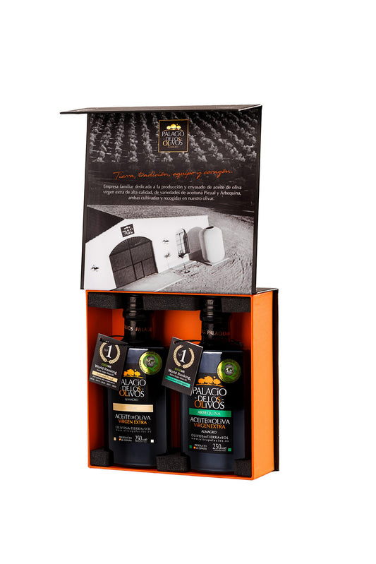 PALACIO DE LOS OLIVOS 250 ml DUO gift - Picual and Arbequina